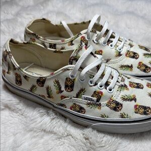 Vans Authentic Drained & Confused sneakers featuring an all over pineapple skull